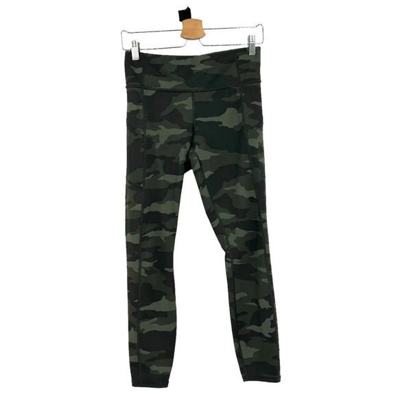 Athleta Camo Contender 7/8 Tight Olive Green Size Small - Picture 2 of 11